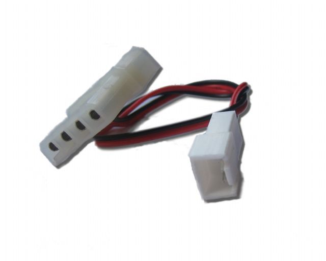 4-pin Molex Female and Female to 3-pin Male Fan Power Cable